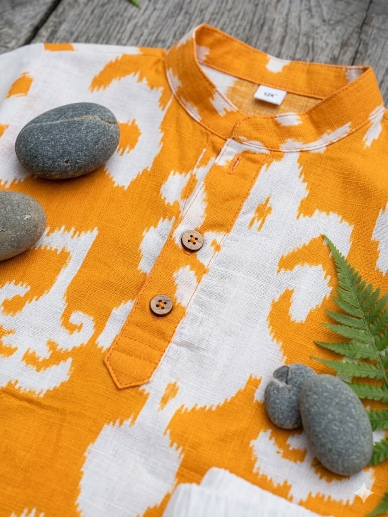Royal Orange Kurta Set