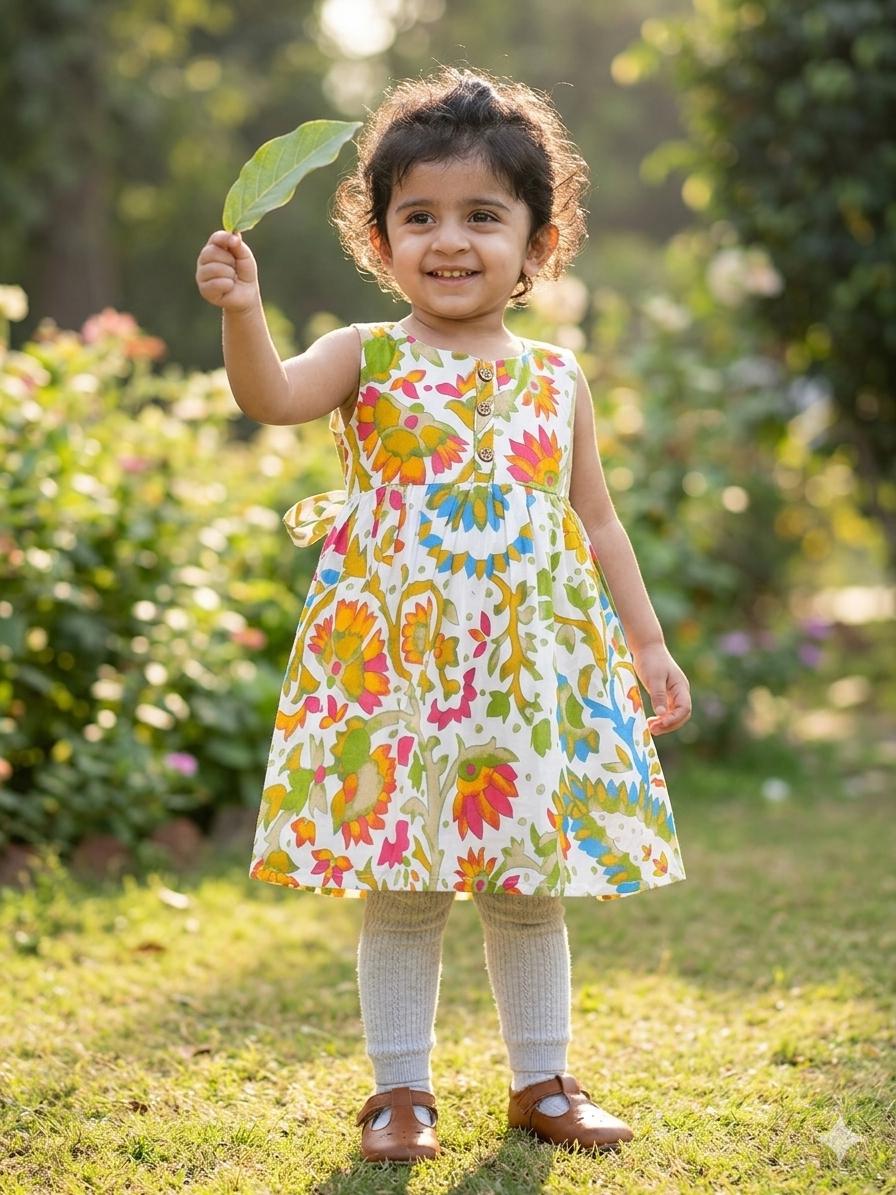 White Floral Frock