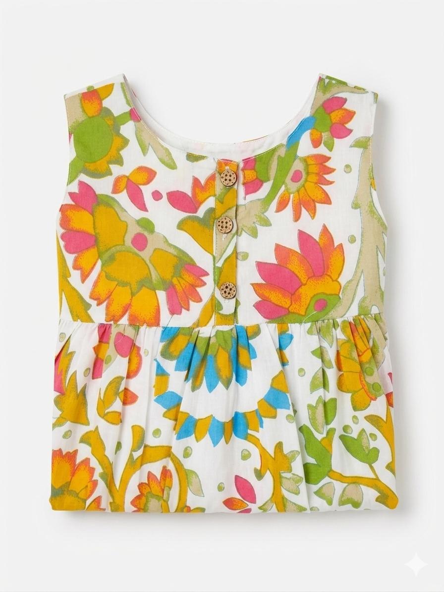 White Floral Frock