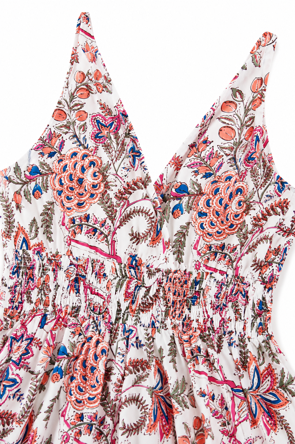 Pink Floral Printed Cotton Dress