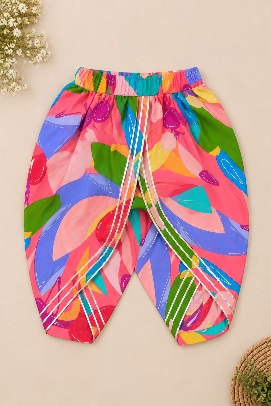 Multicolor Kurti Dhoti Set | Festive Ethnic Wear for Girls
