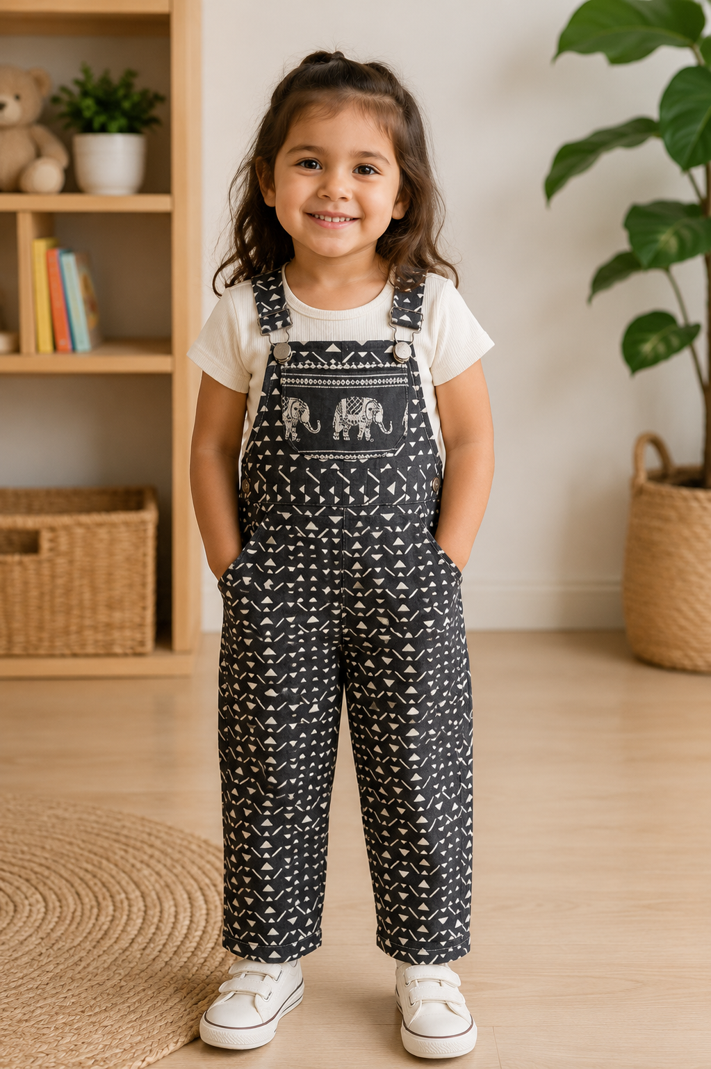 Elephant Print Dungaree