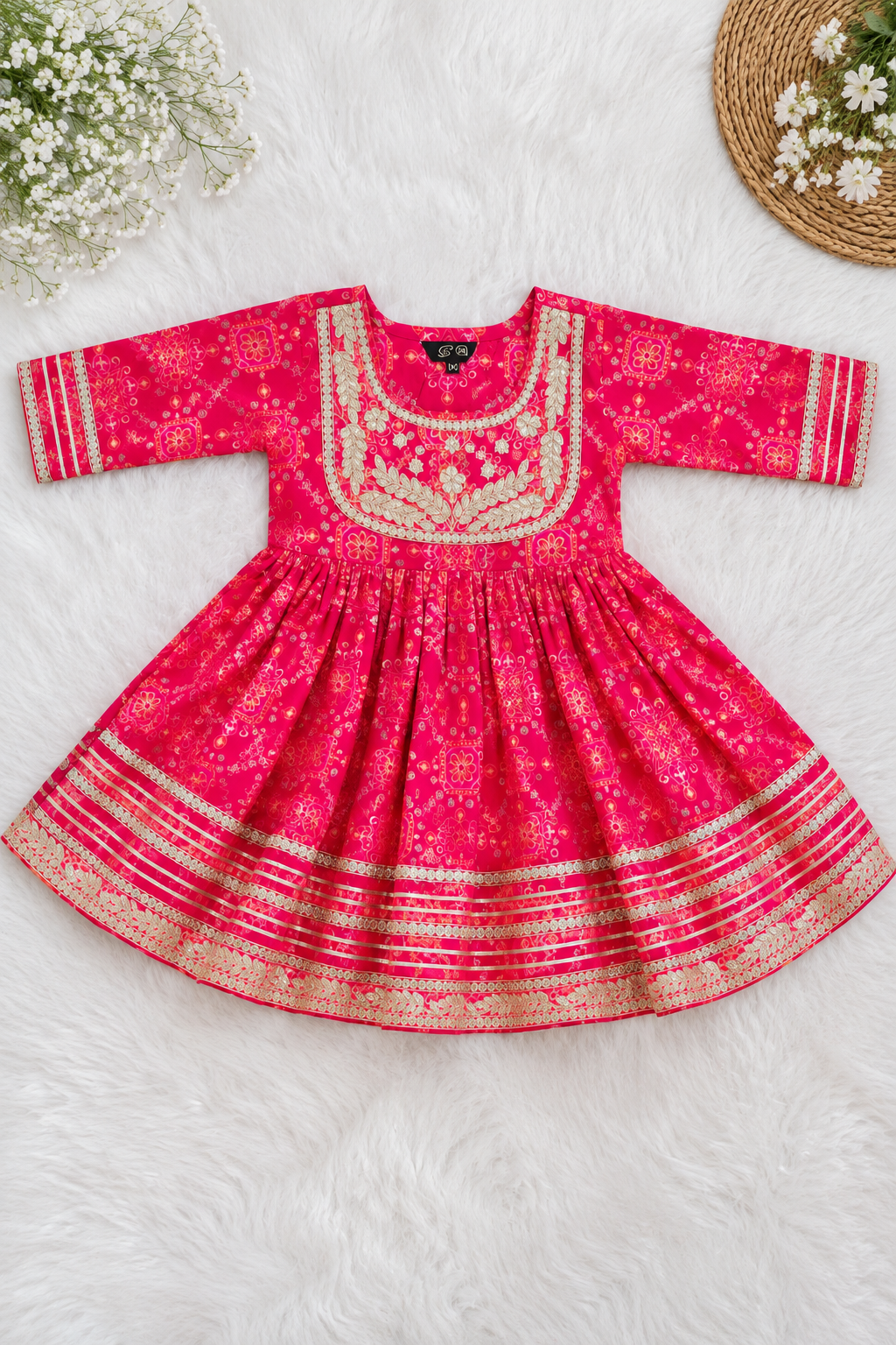 Magenta Kurti Sharara Set with Dupatta