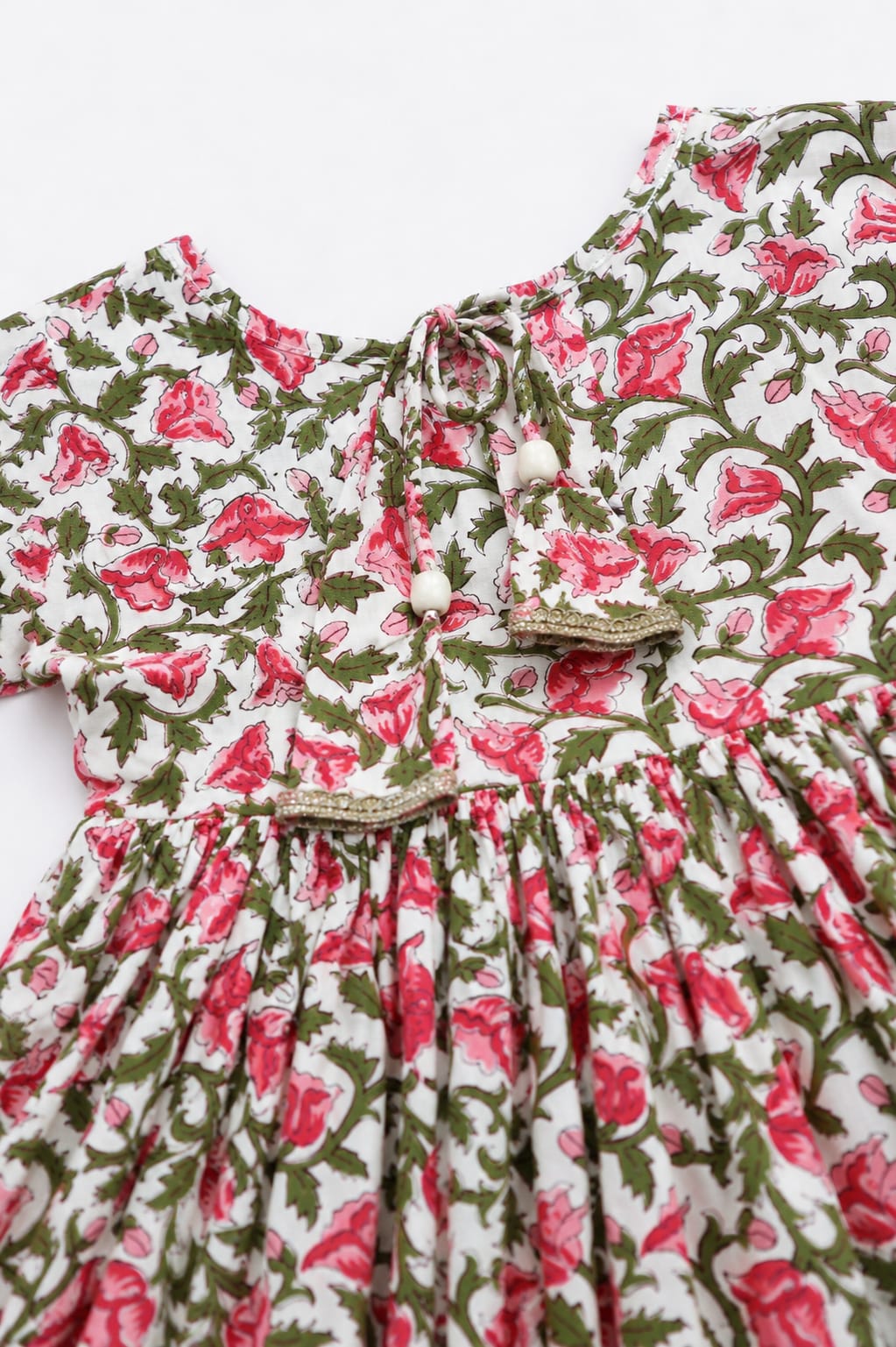 Floral Cotton Peplum Top & Pant Set