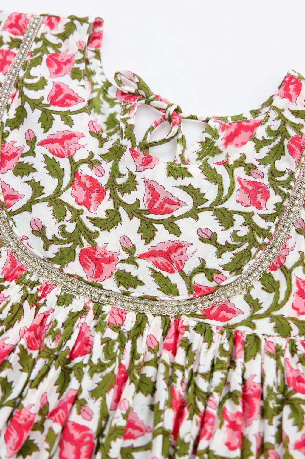 Floral Cotton Peplum Top & Pant Set