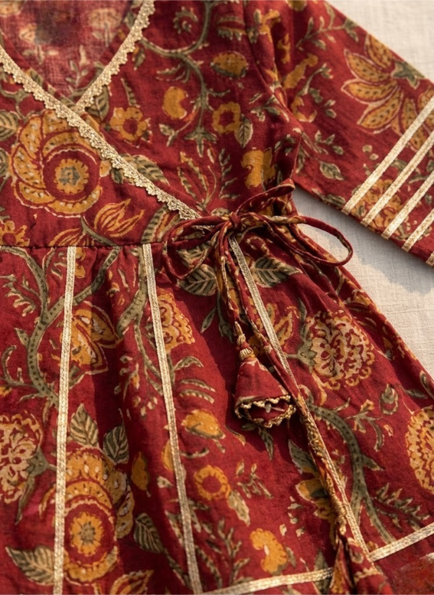 Royal Maroon Sharara Set