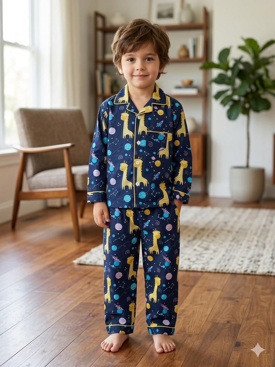 Night Sky Explorers Print Night Suit