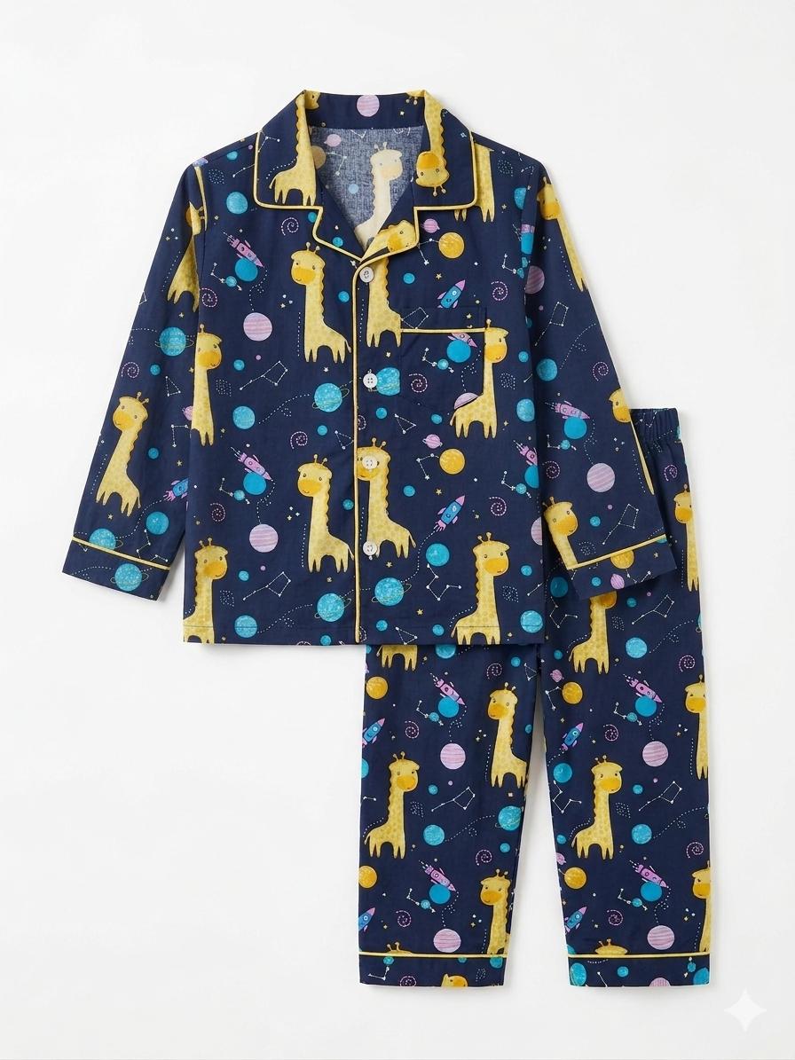 Night Sky Explorers Print Night Suit