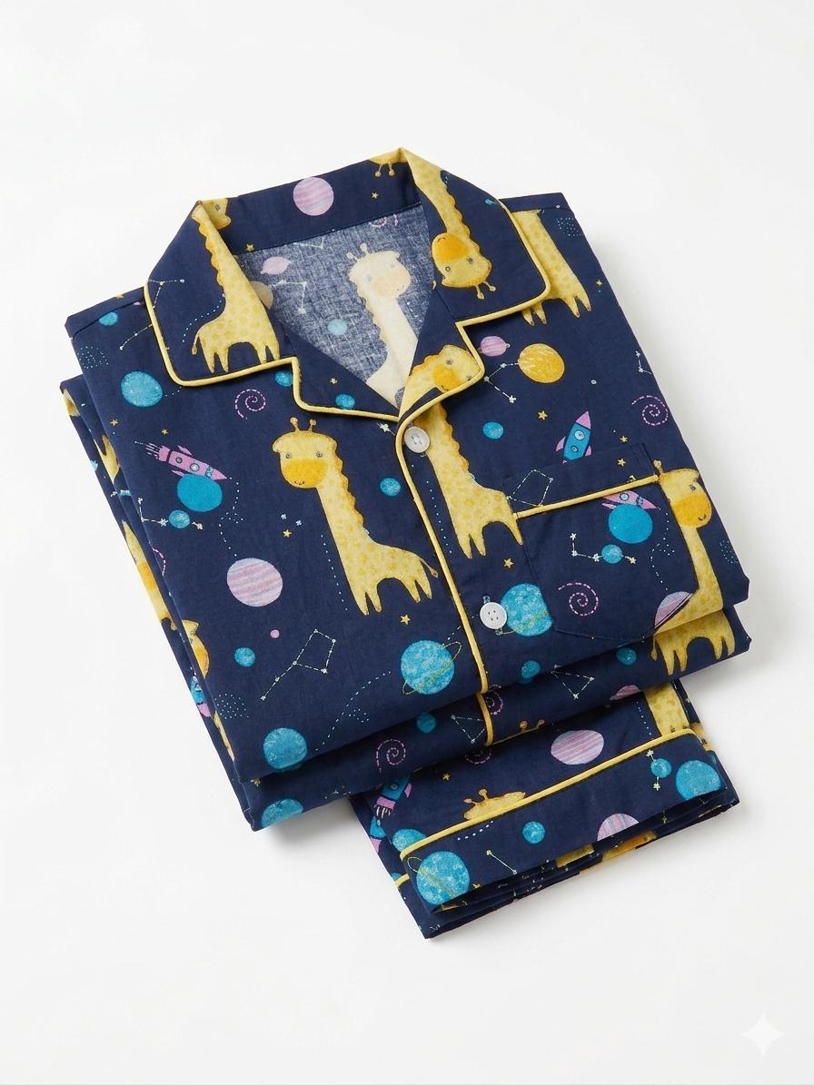 Night Sky Explorers Print Night Suit