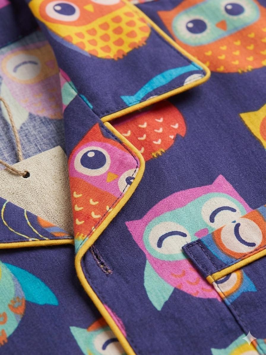 Dreamy Owl Cotton Night Suit