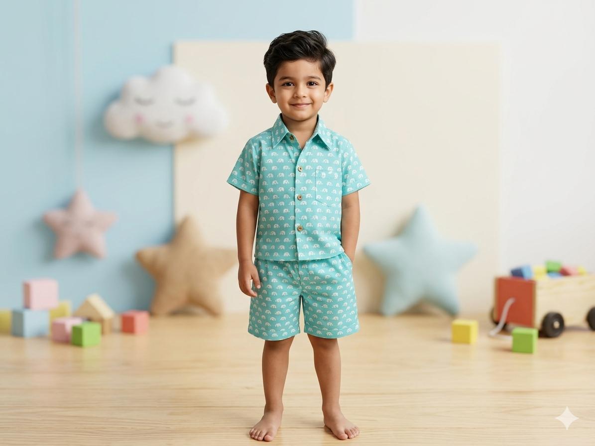 Mint Green Cotton Co-ord Set