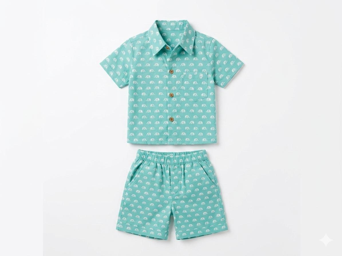 Mint Green Cotton Co-ord Set