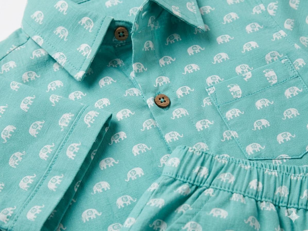 Mint Green Cotton Co-ord Set
