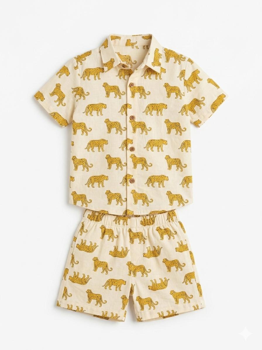 Leopard Print Cotton Co-ord Set