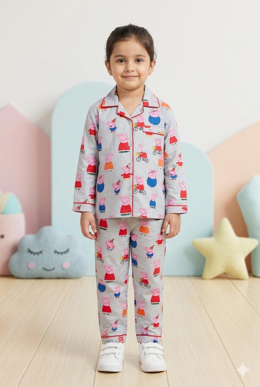 Peppa Print Cotton Night Suit