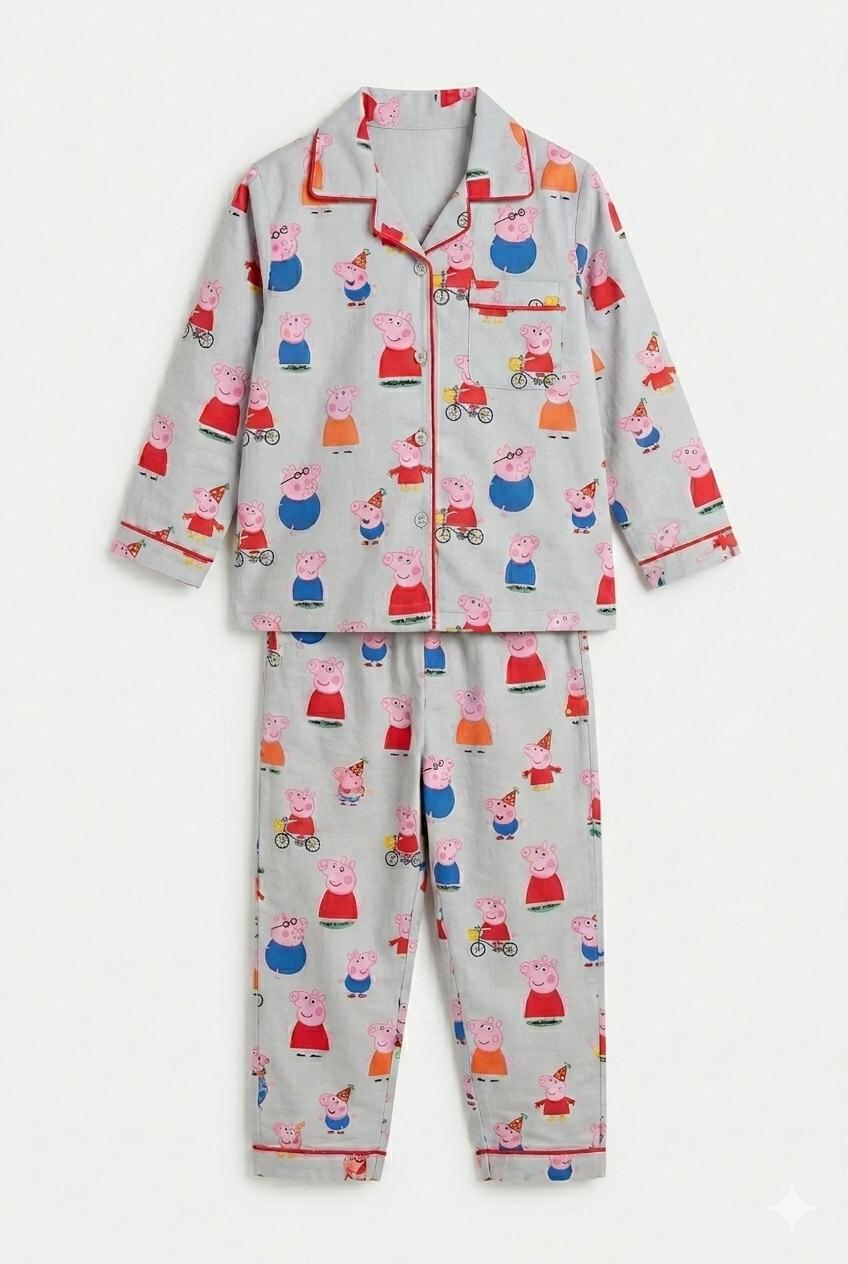Peppa Print Cotton Night Suit