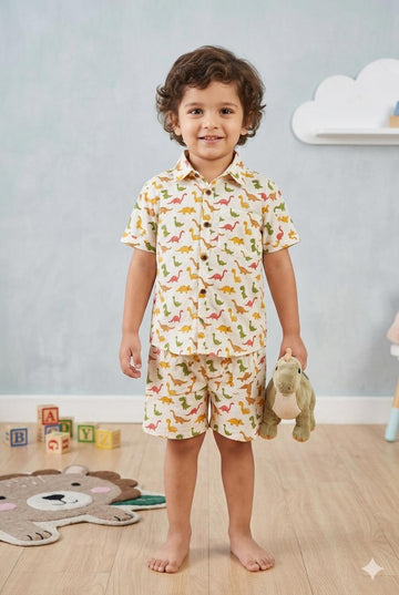 Dinosaur Print Cotton Co-ord Set