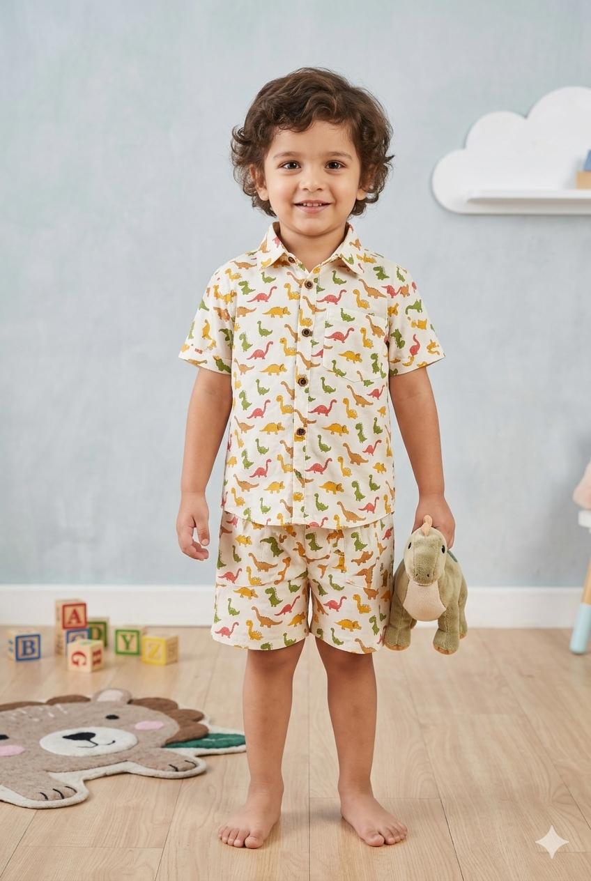 Dinosaur Print Cotton Co-ord Set
