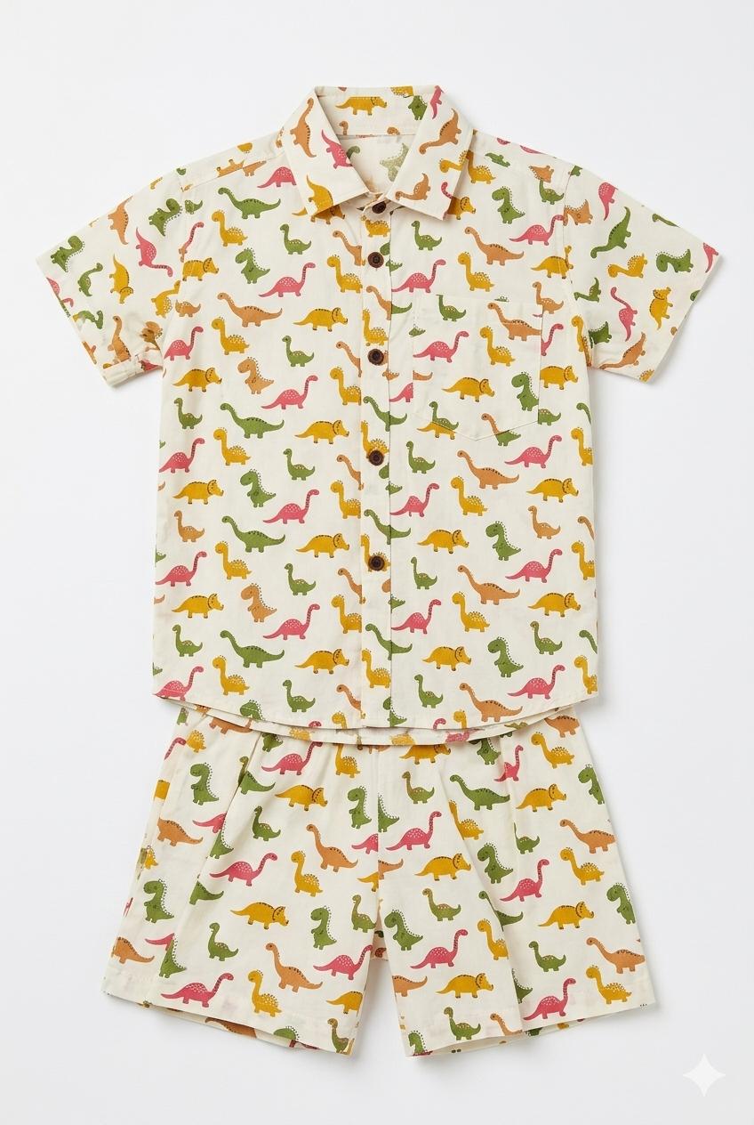 Dinosaur Print Cotton Co-ord Set