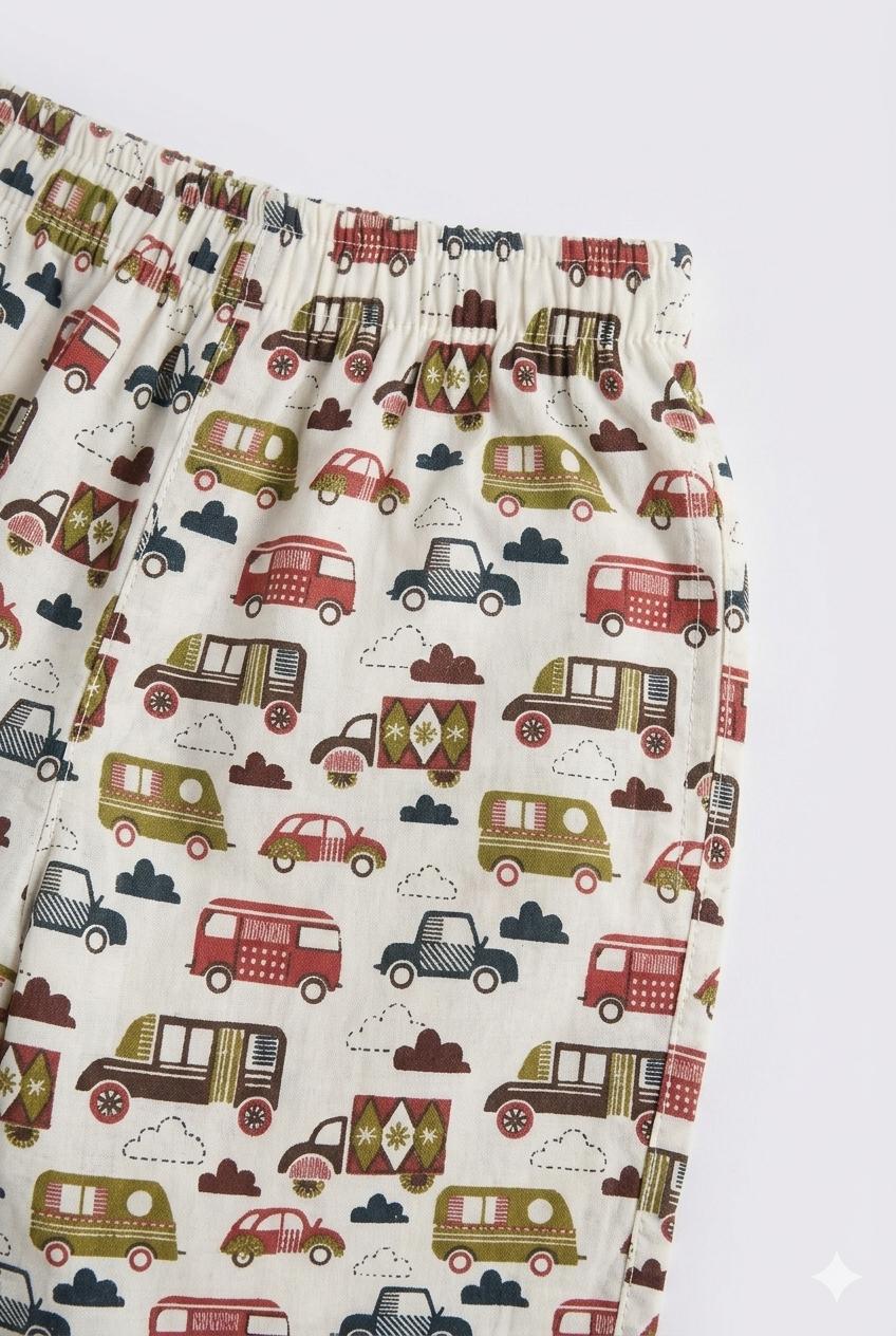 Vehicle Print Cotton Co-ord Set