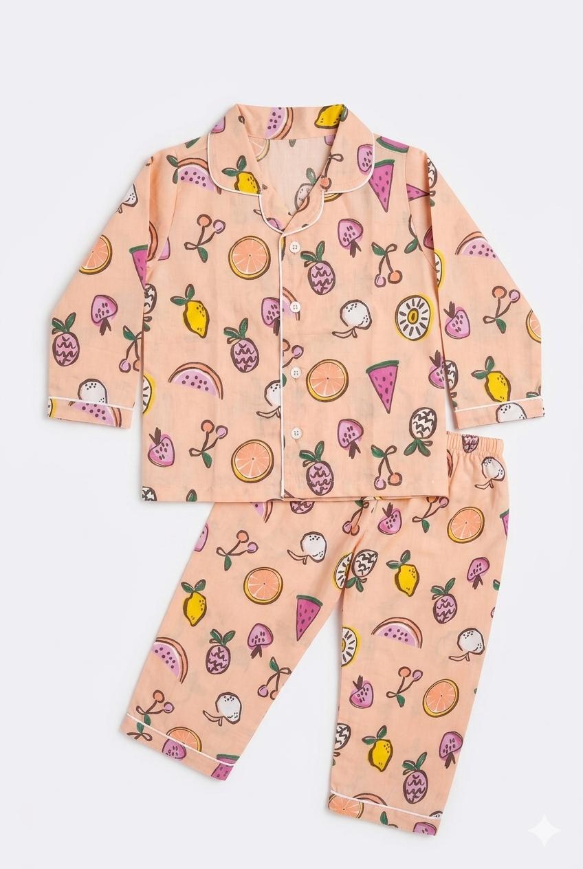 Fruity Fun Cotton Night Suit