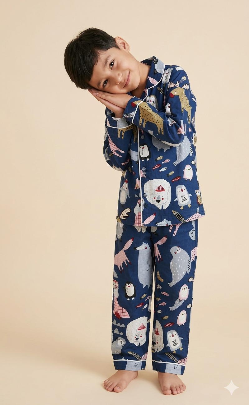 Midnight Cotton Night Suit