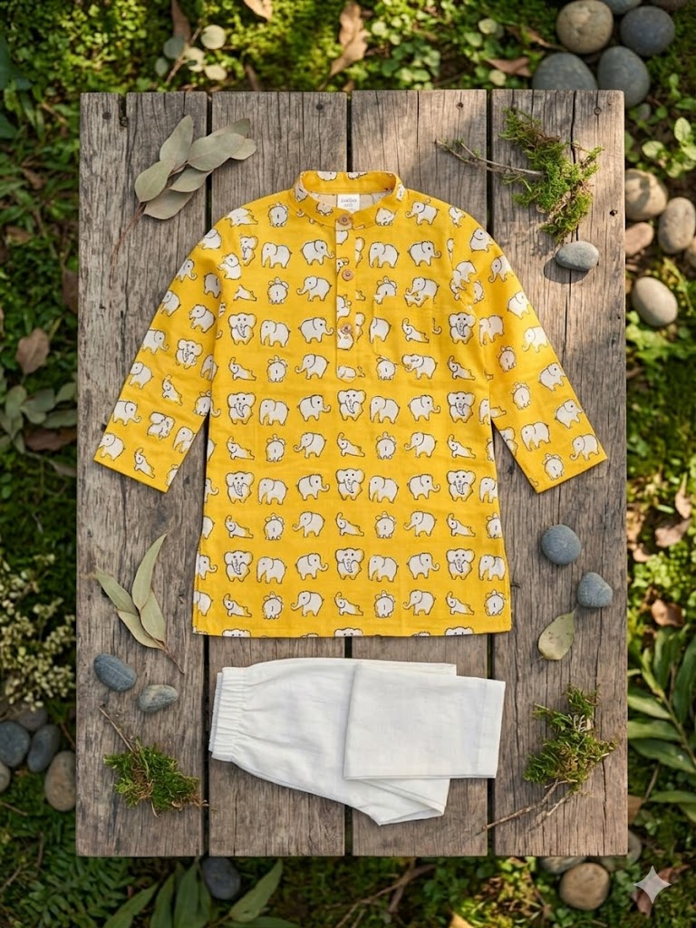 Sunny Elephant Kurta Set