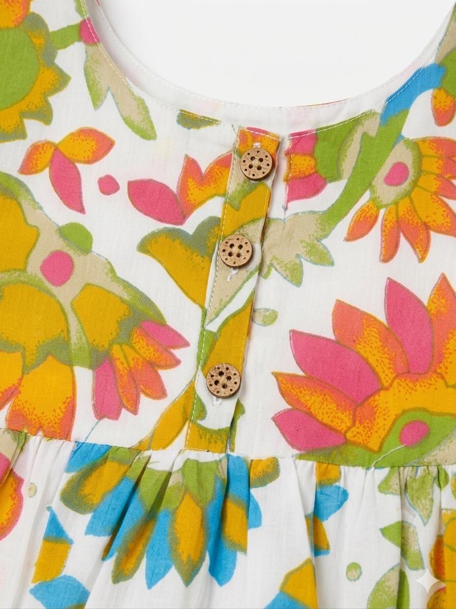 White Floral Frock