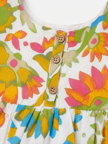 White Floral Frock