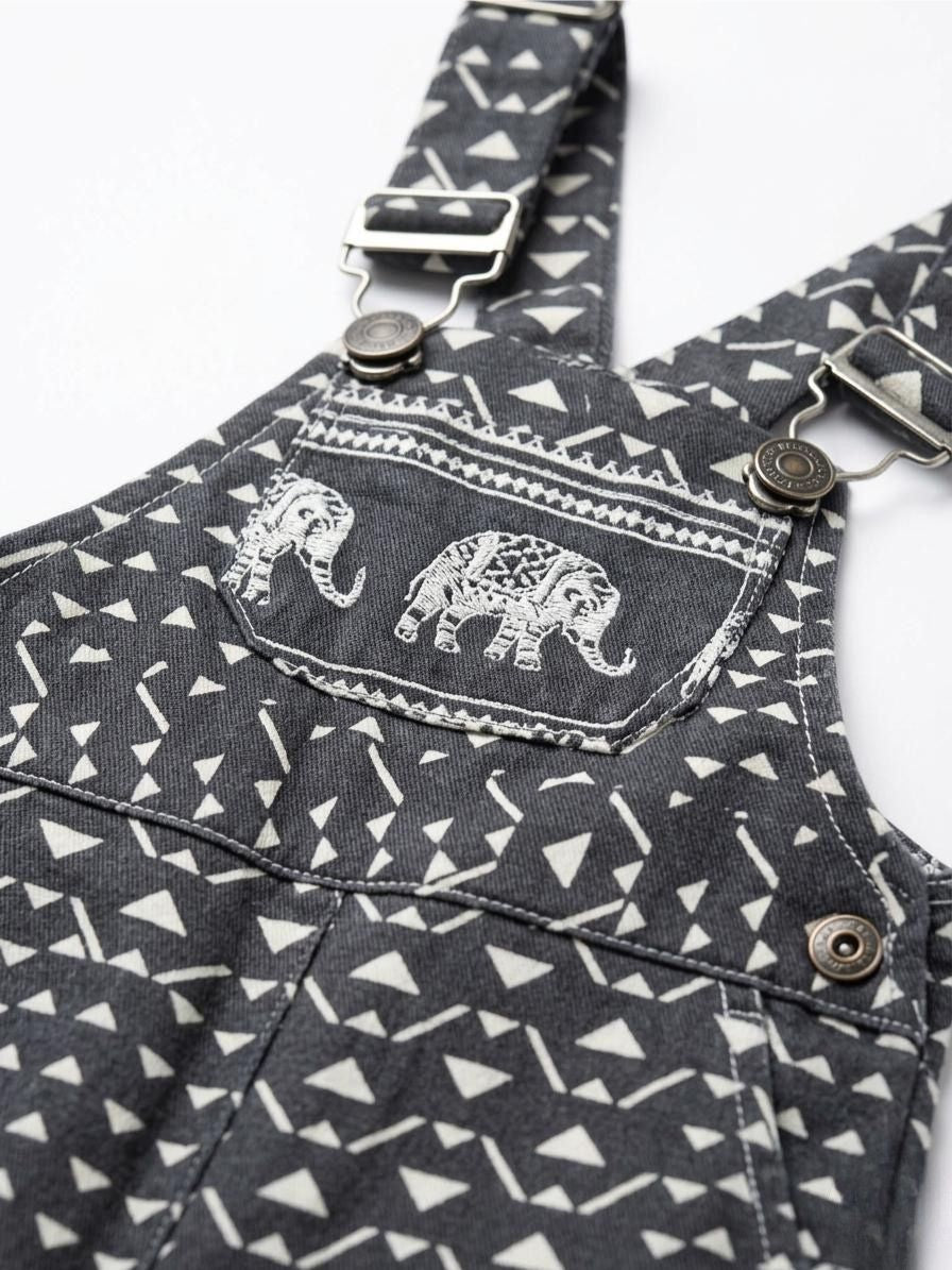 Elephant Print Dungaree
