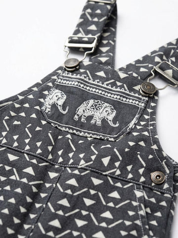 Elephant Print Dungaree