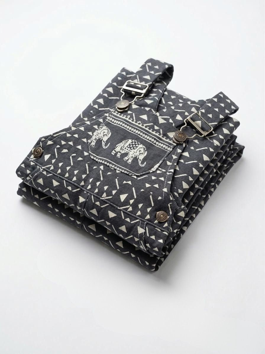 Elephant Print Dungaree