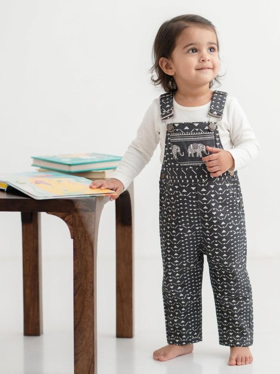 Elephant Print Dungaree